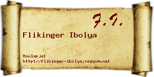 Flikinger Ibolya névjegykártya